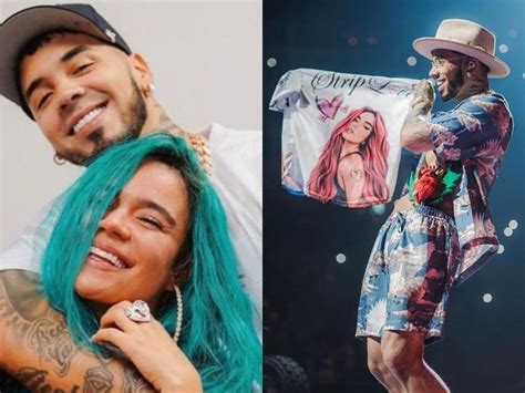 anuel sin playera|Anuel AA usa playera con mensaje para Karol G;。